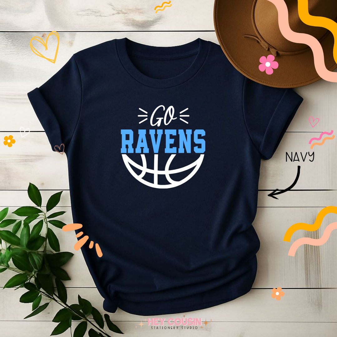 GO RAVENS BASKETBALL T-SHIRT