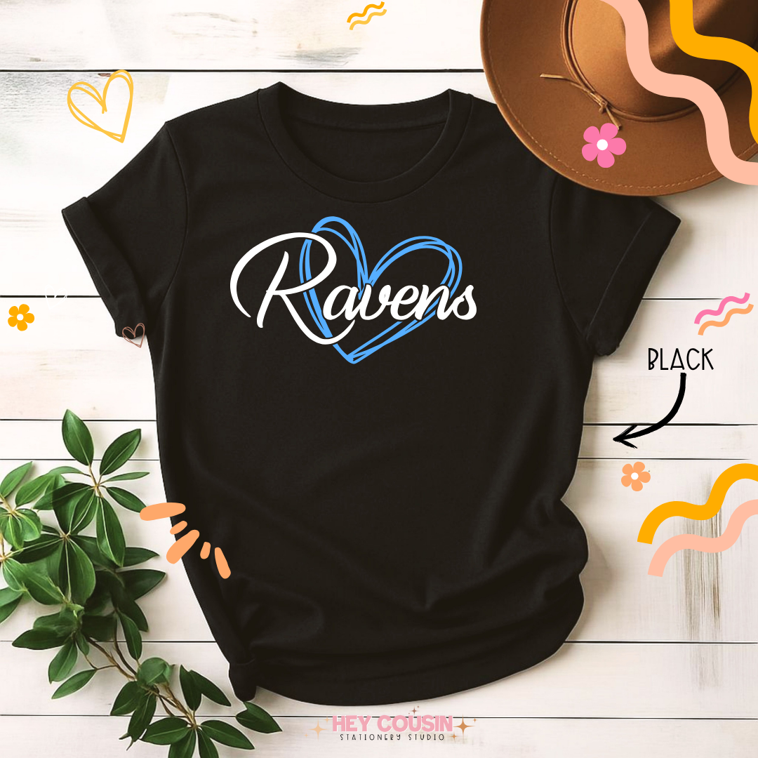 HEART RAVENS T-SHIRT