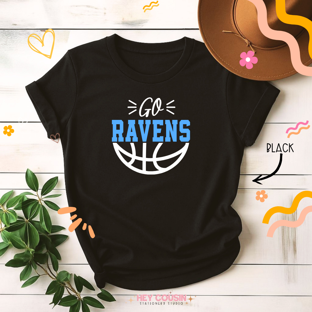 GO RAVENS BASKETBALL T-SHIRT