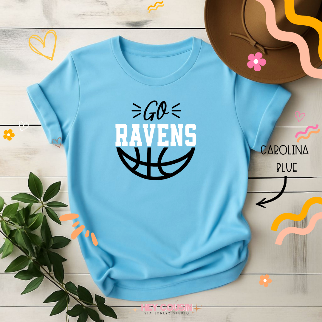 GO RAVENS BASKETBALL T-SHIRT
