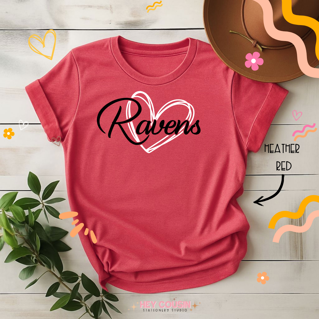 HEART RAVENS T-SHIRT