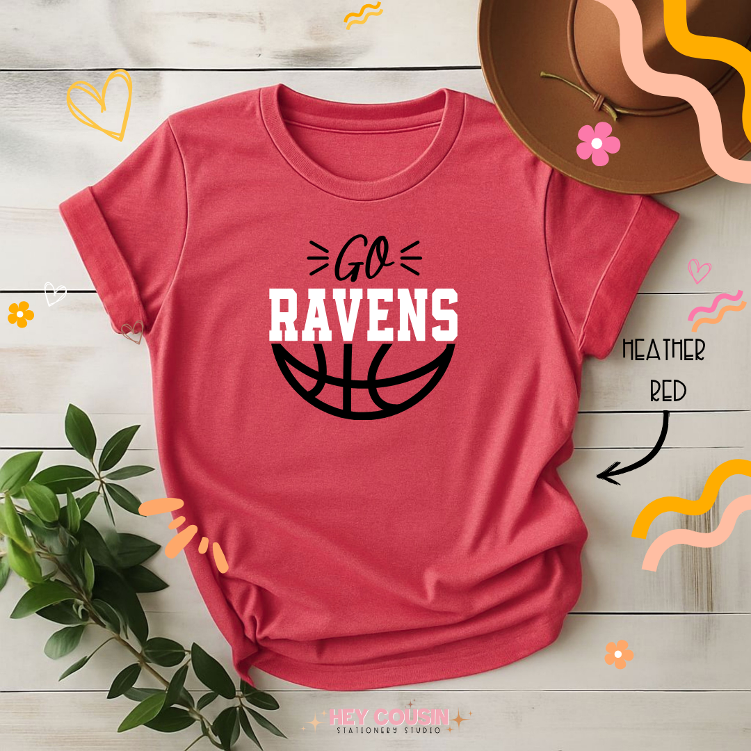 GO RAVENS BASKETBALL T-SHIRT