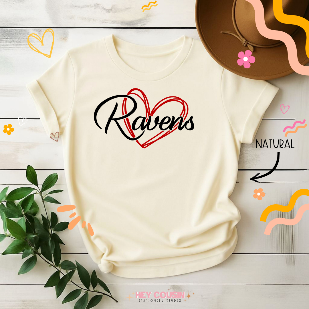 HEART RAVENS T-SHIRT
