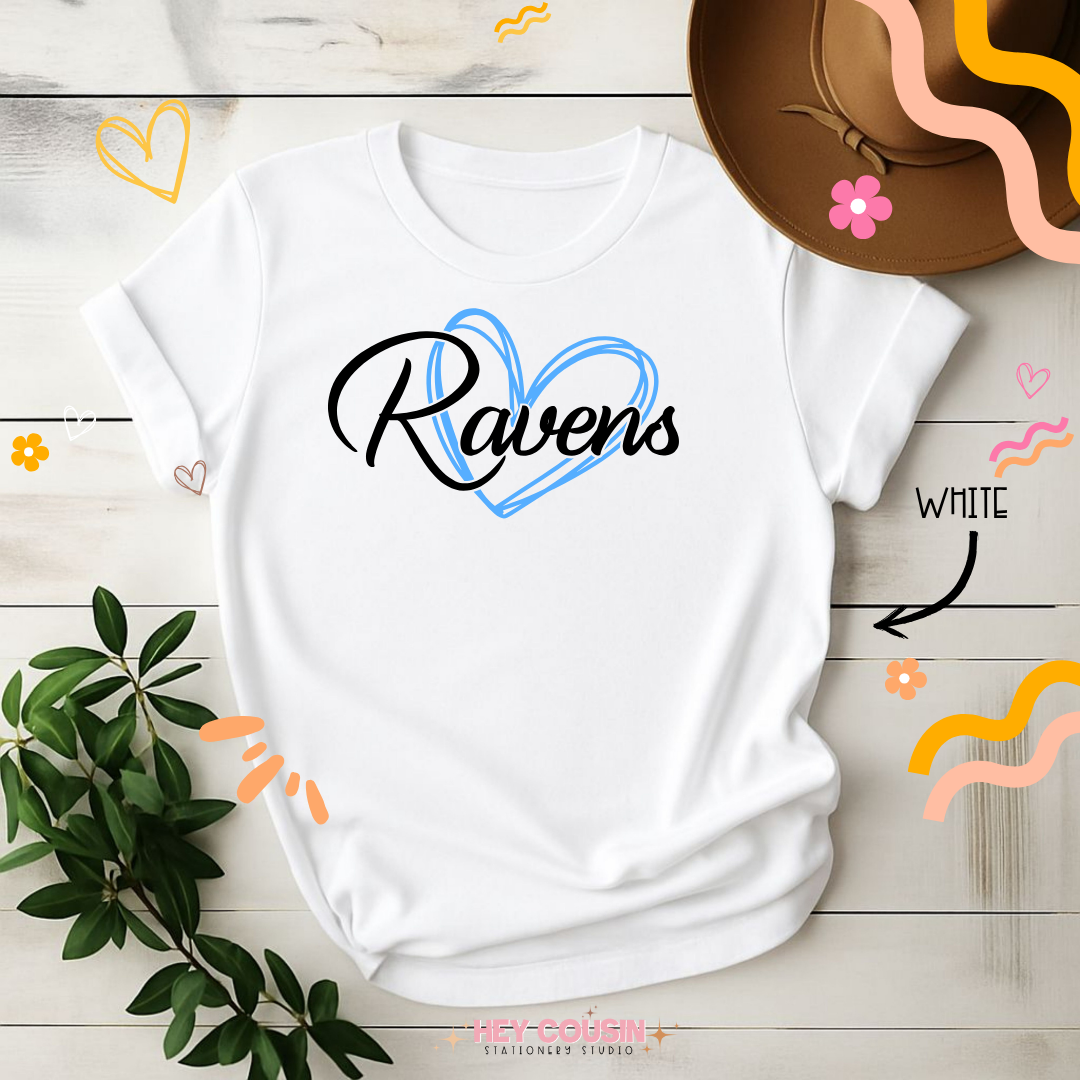 HEART RAVENS T-SHIRT