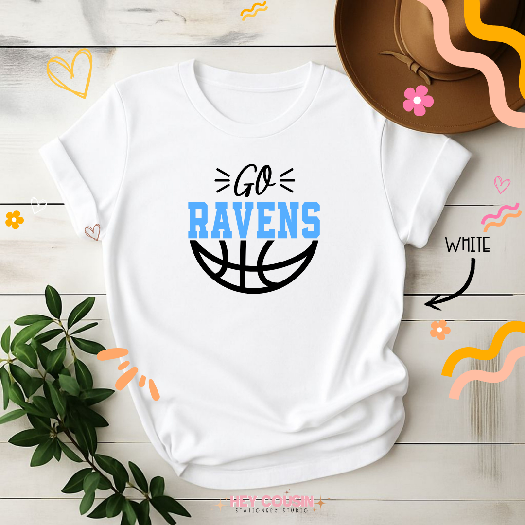 GO RAVENS BASKETBALL T-SHIRT